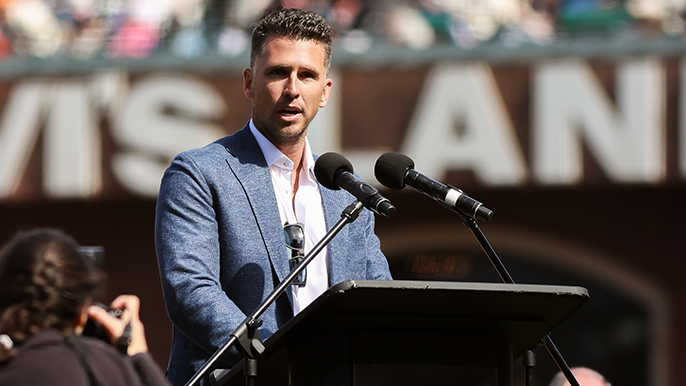 Giants stamp Buster Posey Day festivities with slide-ending 13-7